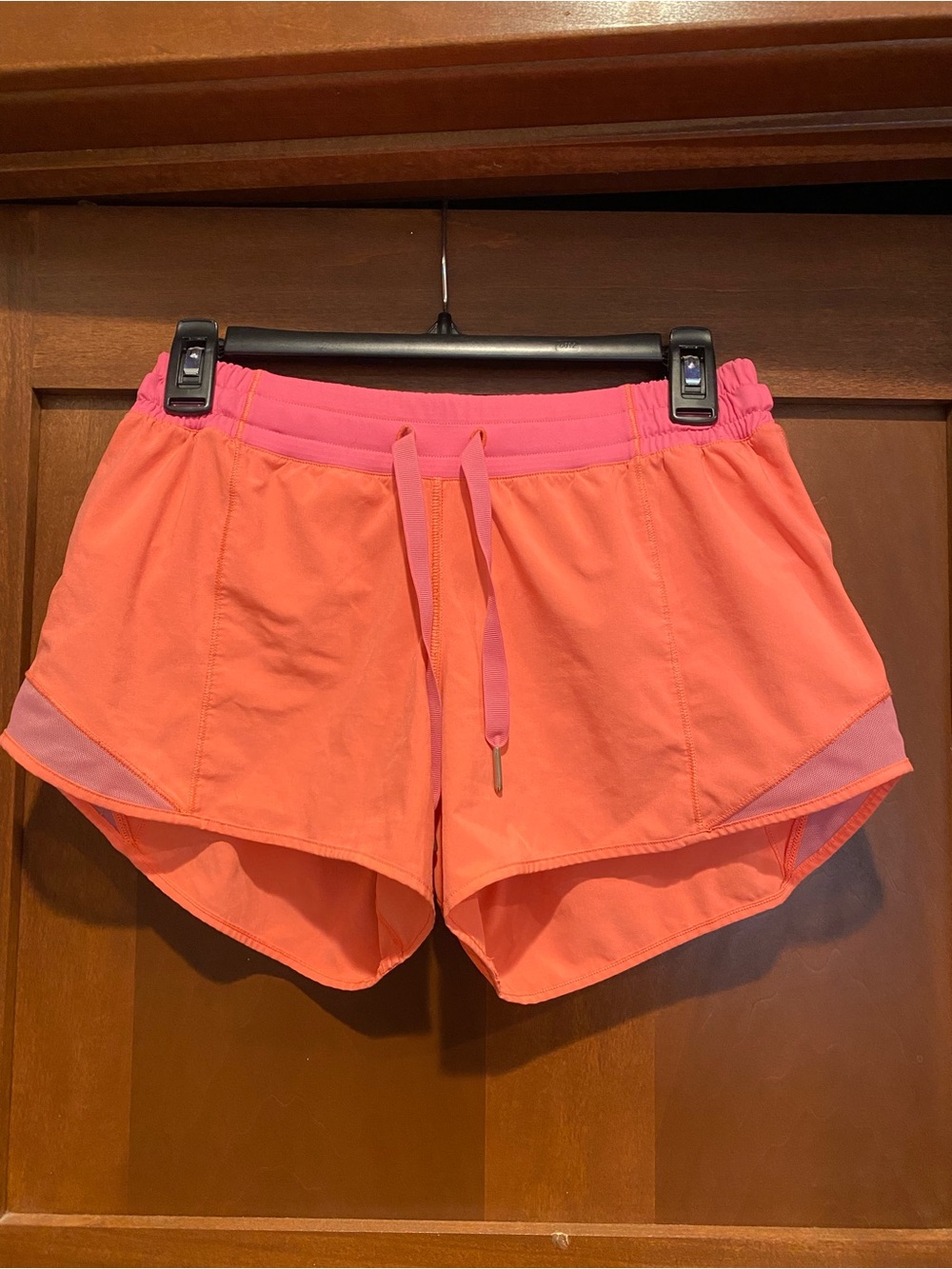 Lululemon Athletica Peach Shorts with Pink Waistband